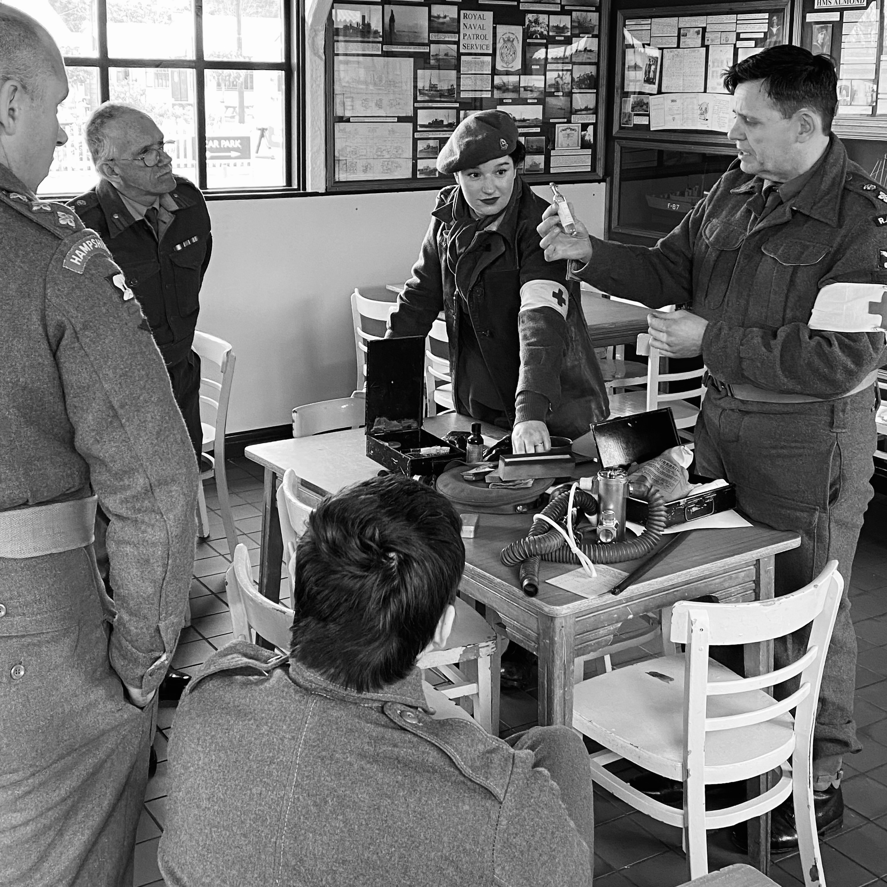 Lecture on battlefield medicine at Eden Camp 2024.