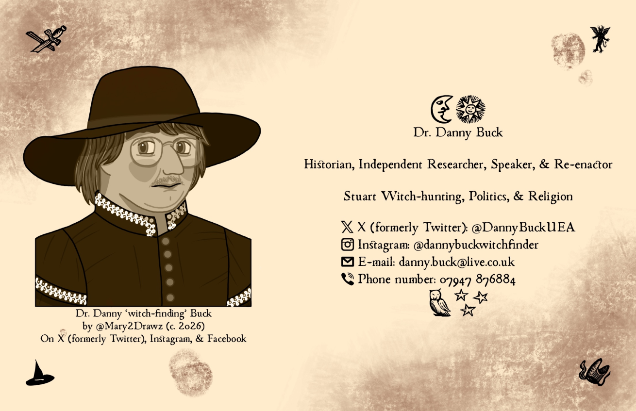 Photo from Dr Danny Buck - Witchfinder