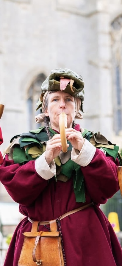 Playing Crumhorn for Dragonfest